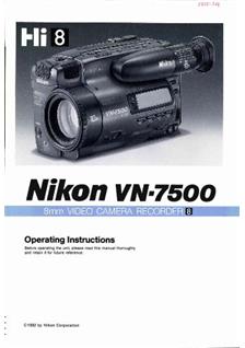 Nikon VN 7500 manual. Camera Instructions.